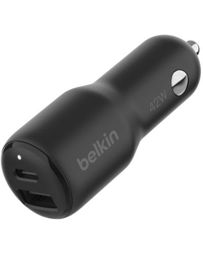 Зарядно за кола Belkin - CCB005, USB-A/C, 42W, черно - 2