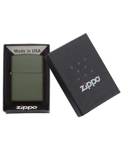 Запалка Zippo - зелена, матирана - 3