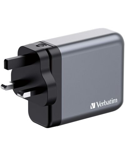 Зарядно устройство Verbatim - GNC-140 GaN 4 Port, USB-A/C, 140W, сиво - 4