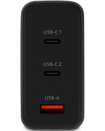 Зарядно устройство ttec - SmartCharger Trio, GaN, USB-A/C, 120W, черно - 2