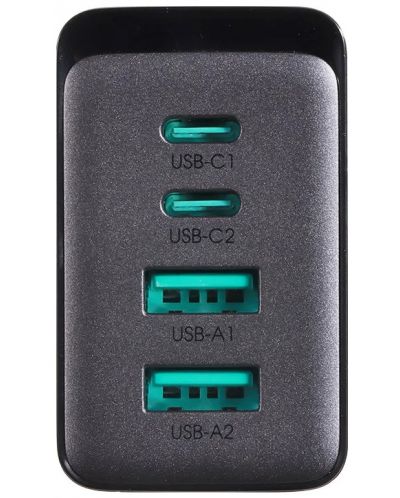 Зарядно устройство JoyRoom - TCG02, USB-A/C, 67W, черно - 4