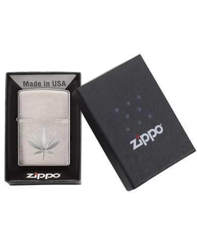 Запалка Zippo - Brushed Chrome, лазерно гравирана - 5