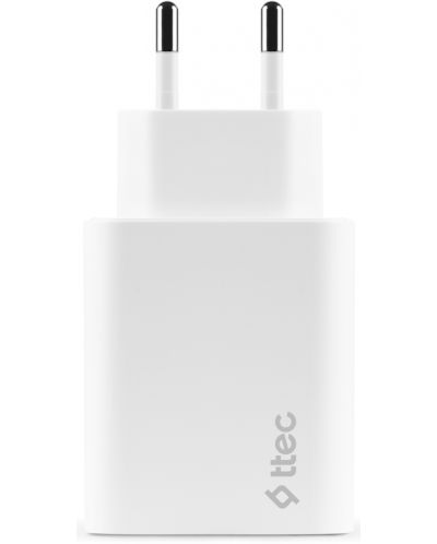 Зарядно устройство ttec - SmartCharger PD Travel, USB-C, 30W, бяло - 2