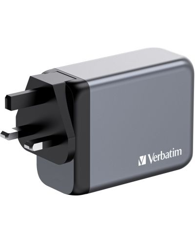 Зарядно устройство Verbatim - GNC-200 GaN 4 Port, USB A/C,  200W, сиво - 5