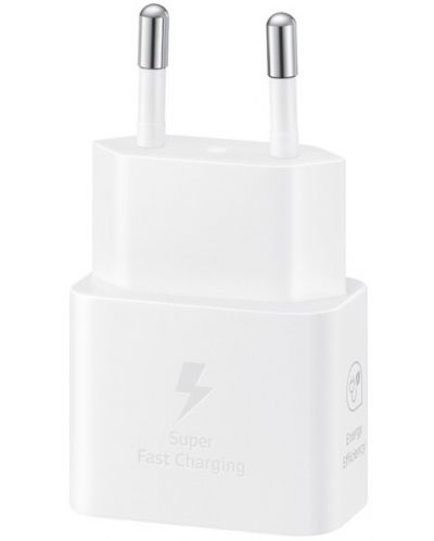 Зарядно устройство Samsung - T2510N, USB-C, 25W, бяло - 1