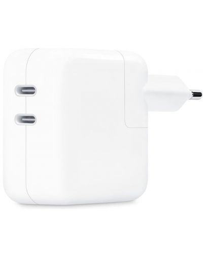 Зарядно устройство Apple - Dual Port Power Adapter, USB-C, 35W, бяло - 2