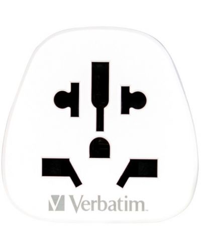 Зарядно устройство Verbatim - WTEU-02 World to Europe Travel Adapter, бяло - 1