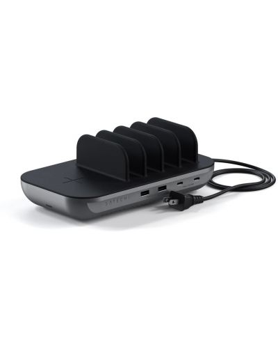 Зарядна станция Satechi - Dock5 Multi Device Charging, USB-A/C, черна - 3