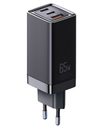 Зарядно устройство Xmart - 12723, USB-A/C, 65W, черно - 1