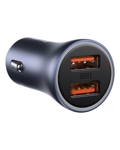 Зарядно за кола Baseus - Golden Contactor Pro, USB-A, 40W, сиво - 2
