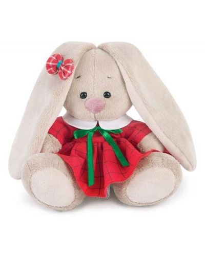 Плюшена играчка Budi Basa - Зайка Ми, бебе, с червена рокля, 15 cm - 1