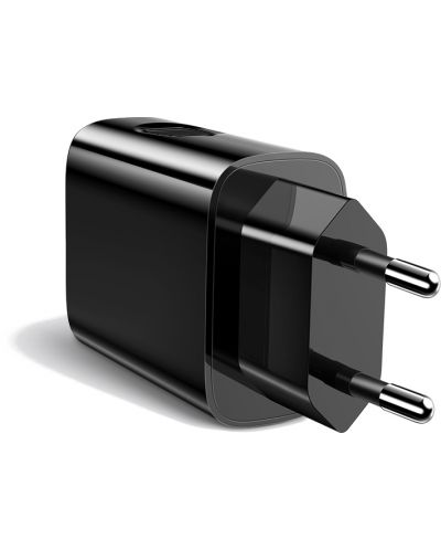 Зарядно устройство Xmart - QC3.0, USB-A/C, 20W, черно - 3