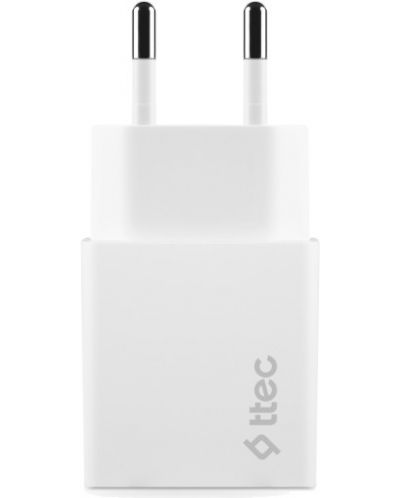 Зарядно устройство ttec - SmartCharger Duo, кабели Lightning и Micro USB, бяло - 2