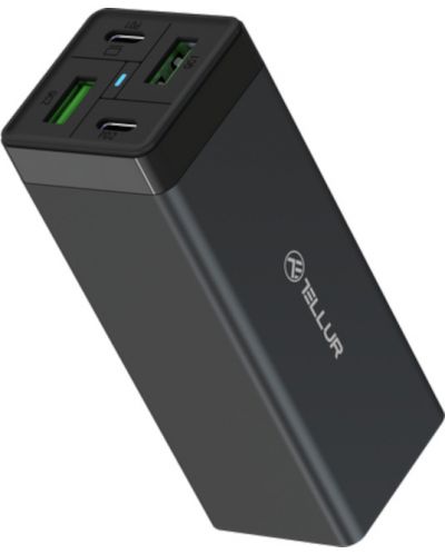 Зарядно устройство Tellur - TLL151351, USB-A/C, 65W, черно - 5