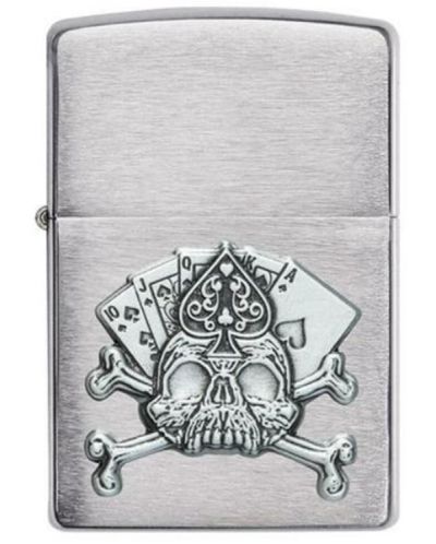 Запалка Zippo - Card Skull 3D Emblem - 2