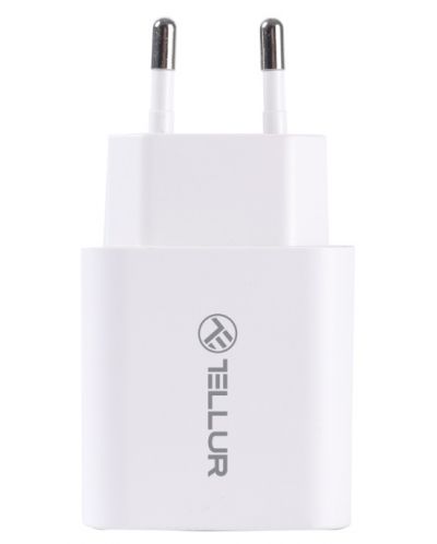 Зарядно устройство Tellur - PDHC101, USB-A/C, 20W, бяло - 2