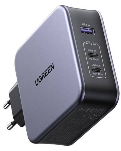 Зарядно устройство Ugreen - CD289, Nexode, USB-A/C, 140W, черно - 2