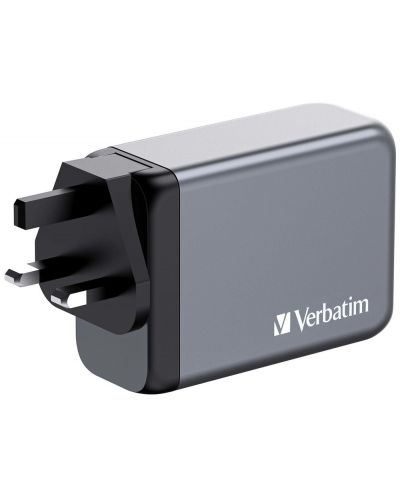 Зарядно устройство Verbatim - GNC-240 GaN 4 Port, USB-A/C, 240W, сиво - 5