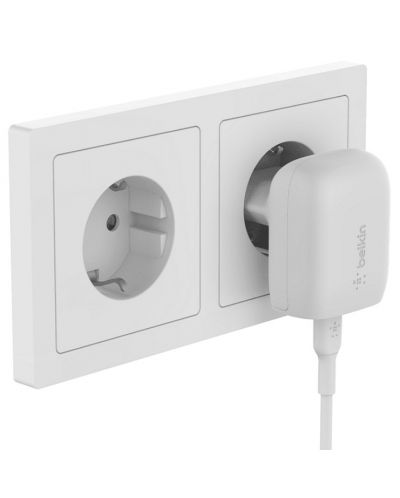 Зарядно устройство Belkin - PD PPS, USB-C, 20W, бяло - 5