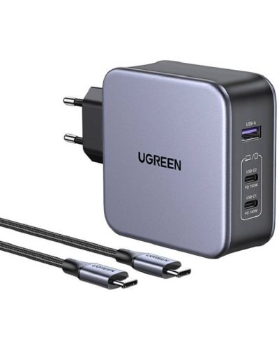 Зарядно устройство Ugreen - CD289, Nexode, USB-A/C, 140W, черно - 1