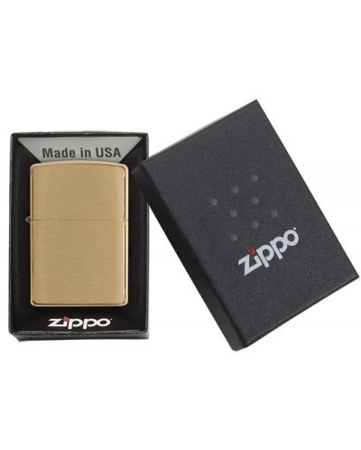 Запалка Zippo - Brushed Brass, класическа - 5