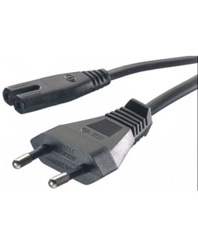 Захранващ кабел Vivanco -  Europlug/2pin IEC320 C7, 1.25m, черен - 1