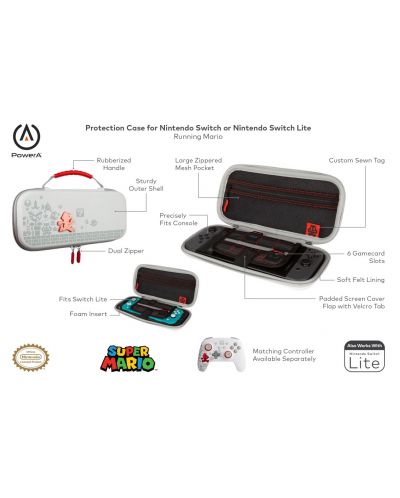Защитен калъф PowerA - Nintendo Switch / Nintendo Switch Lite, Mario Chase - 6
