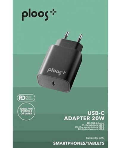 Зарядно устройство Ploos - 8214, PD, USB-C, 20W, черно - 2