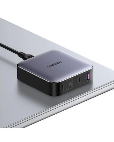 Зарядно устройство Ugreen - GaN Nexode CD328, USB-A/C, 100W, сиво - 2
