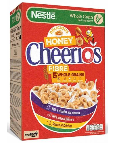 Зърнена закуска Nestle - Cheerios, с мед, 375 g - 1