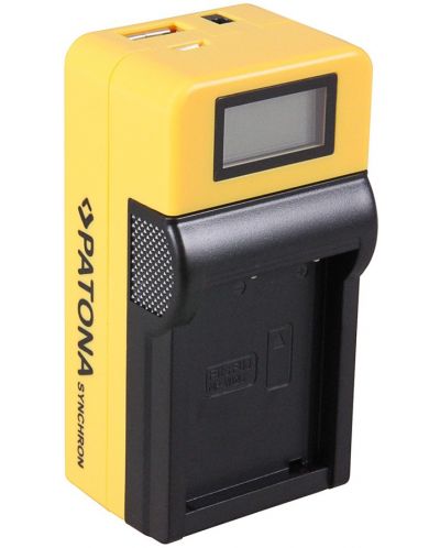 Зарядно устройство Patona - за батерия Fujifilm NPW-126 LCD, жълто - 2