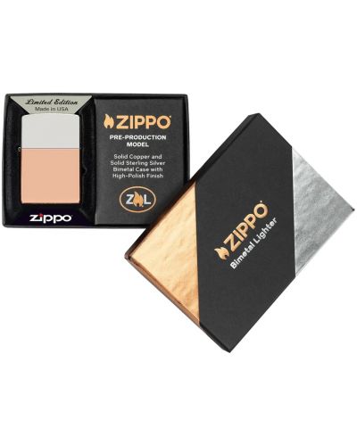 Запалка Zippo Bimetal Case - Sterling Silver Lid - 3