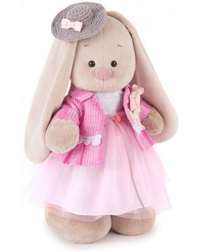 Плюшена играчка Budi Basa - Зайка Ми, в розова рокля, 32 cm - 1