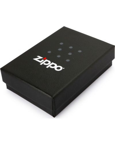 Запалка Zippo - калаено лого, черна - 3