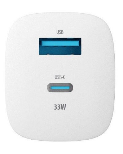 Зарядно устройство Forever - TC-05, USB-A/C, 33W, бяло - 2
