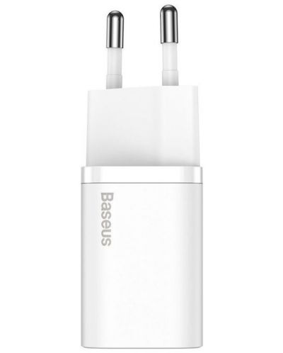 Зарядно устройство Baseus - CCSUP-B02, Super Si QC, USB-C, 20W, бяло - 2