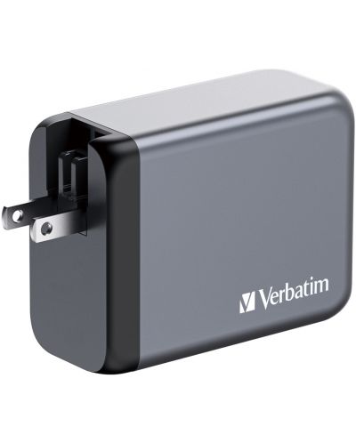 Зарядно устройство Verbatim - GNC-200 GaN 4 Port, USB A/C,  200W, сиво - 4