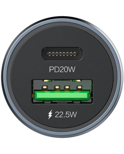 Зарядно за кола Recci - RCC-P01, USB-A/C, 42.5W, сребристо - 3
