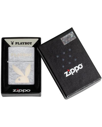 Запалка Zippo - Playboy, сребриста - 3