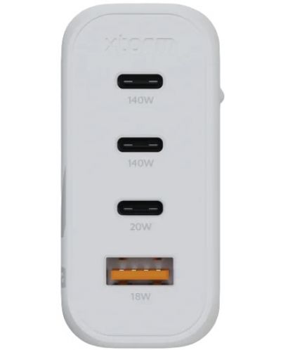 Зарядно устройство Xtorm - GaN2 Ultra, USB-A/C, 140W, бяло - 2