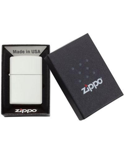 Запалка Zippo - Classic White Matte, бяла - 3