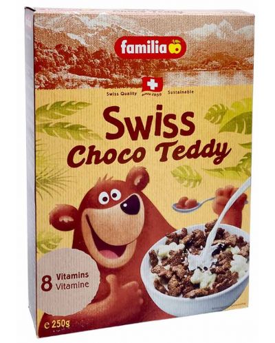 Зърнена закуска Familia - Swiss Choco Teddy, 250g - 1