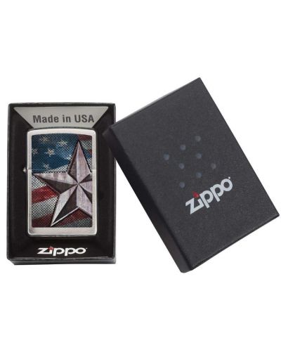 Запалка Zippo - Ретро звезда, хромирана - 3