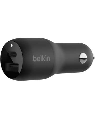 Зарядно за кола Belkin - CCB004, USB-A/C, 37W, черно - 2