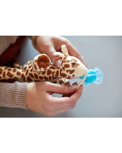 Залъгалка с плюшена играчка Philips Avent - Ultra Soft,  жираф - 3