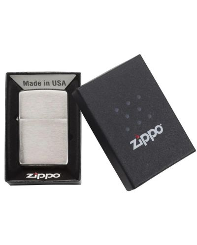 Запалка Zippo Brushed Chrome - класическа, за персонализиране - 5