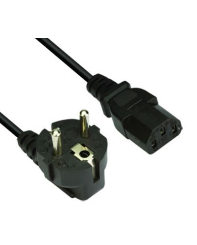 Захранващ кабел VCom - CE021, 1.8m, черен - 1