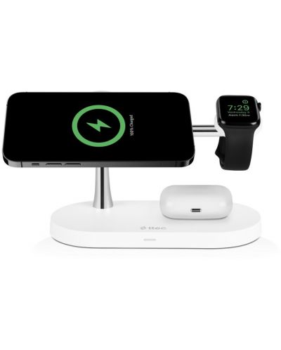 Зарядна станция ttec - AirCharger Quattro, Apple 4in1, MagSafe, бяла - 7