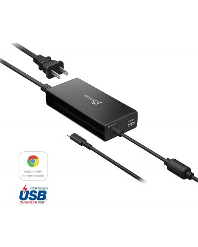 Зарядно устройство j5create - JUP2290C, USB-A/USB-C, 100W, черно - 4