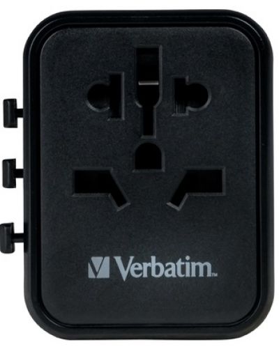 Зарядно устройство Verbatim - UTA-02 Universal Travel Adapter, черно - 3